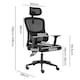 image 2 of Office Computer Chair Mesh Ergonomic Lumbar Support Swivel with Armrest Headrest