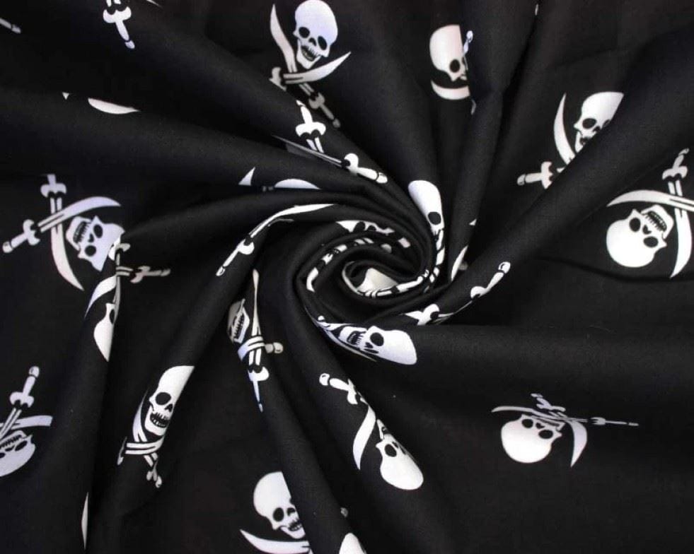 Minerva Black Deadstock Cotton Poplin Dressmaking Fabric per metre - 145cm / 57" Wide