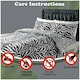 image 4 of Zebra Skin Printed Duvet Cover Set Reversible Polycotton Beddings White | Single
