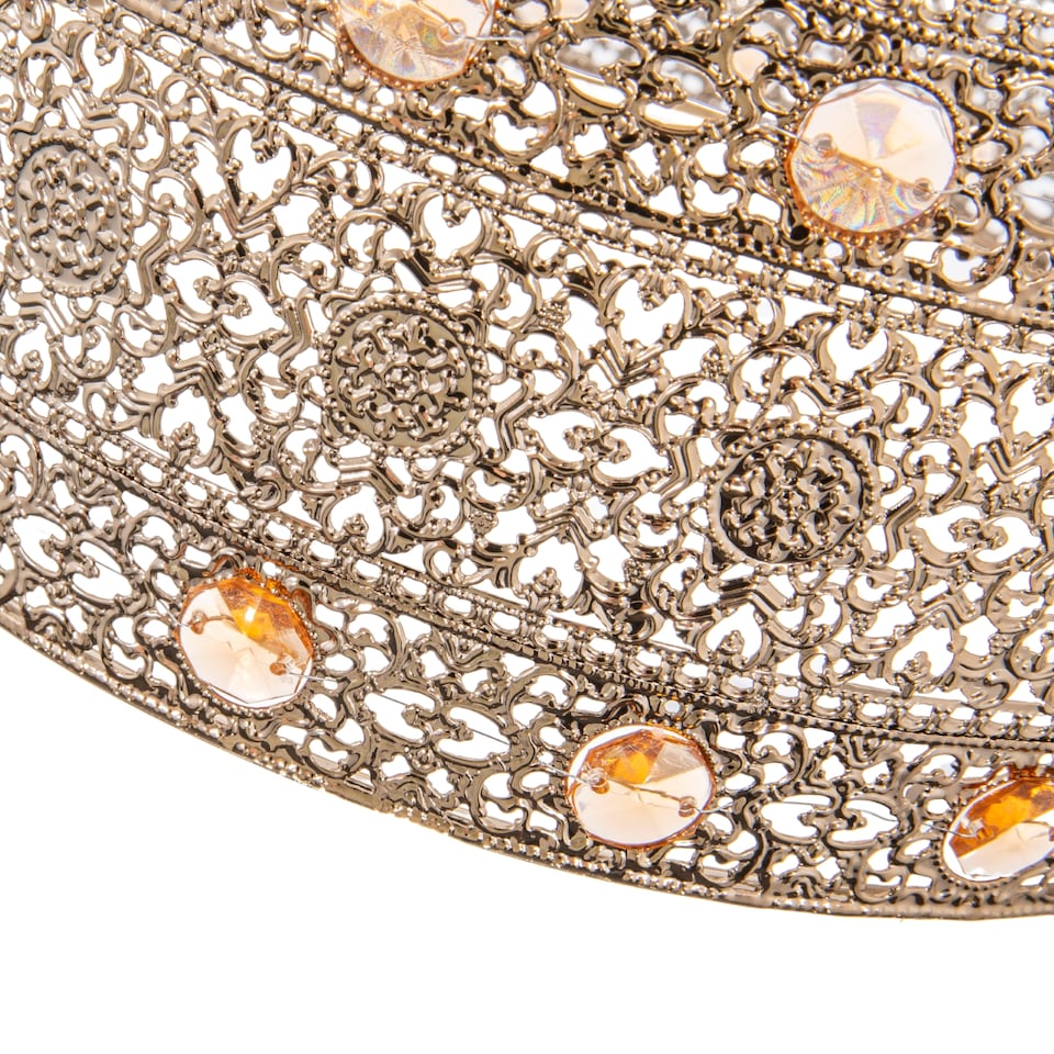 image 1 of Polished Gold Acrylic Gem Moroccan Style Chandelier Pendant Light Shade | Gold