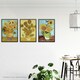 image 3 of Set of 3 Van Gogh Sunflowers Yellow Orange Classic A4 Wall Art Prints | Yellow