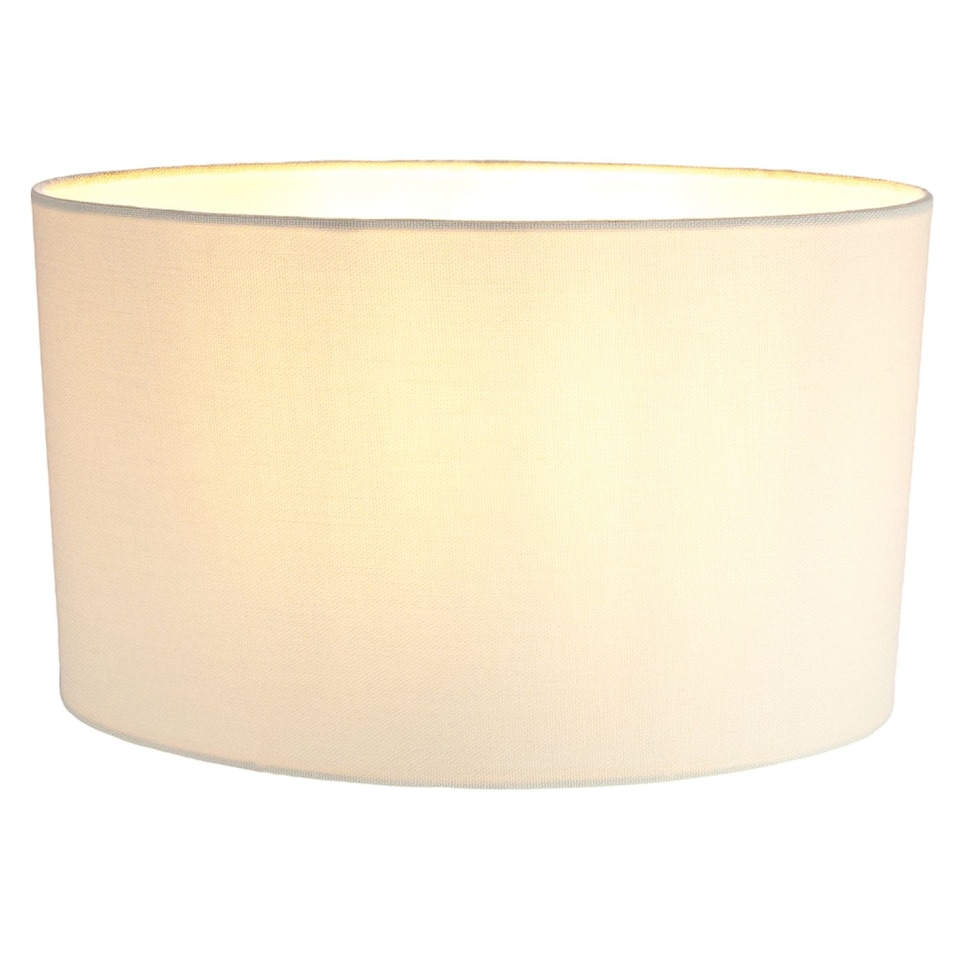 image 1 of Contemporary and Stylish Soft Cream Linen Fabric Oval Lamp Shade - 30cm Width | Cream | Cream | 1