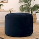 image 2 of Milano Velvet Bean Bag Pouffe Midnight Blue Large Velvet Footstools