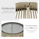 image 4 of Outsunny 3 PCS Webbed PE Rattan Outdoor Patio Set with Cushions Frame Brown