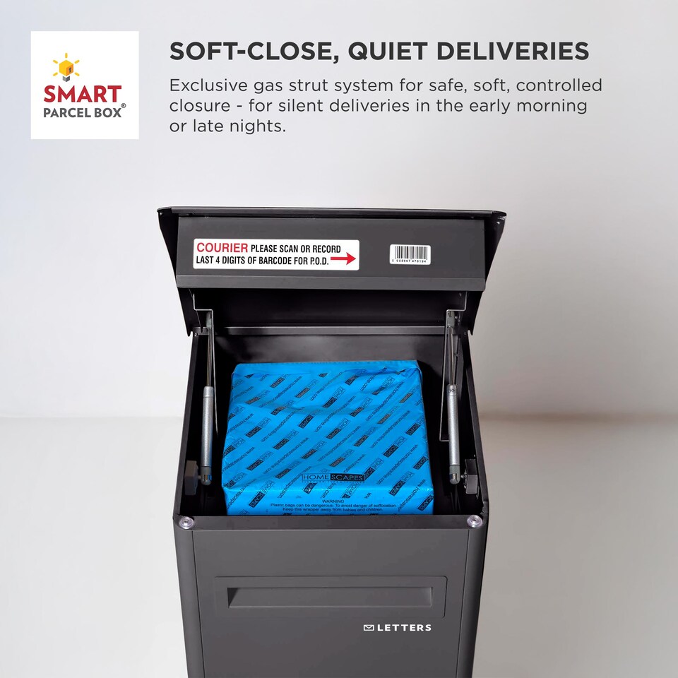 image 1 of Smart Parcel Box® Extra-Large Slanted Top Front Access Black | Black | 1