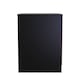 image 3 of Memphis 2 Drawer Wide Bedside Table in Deep Black & Black Matt (Ready Assembled) | Black | Deep Black & Black Matt