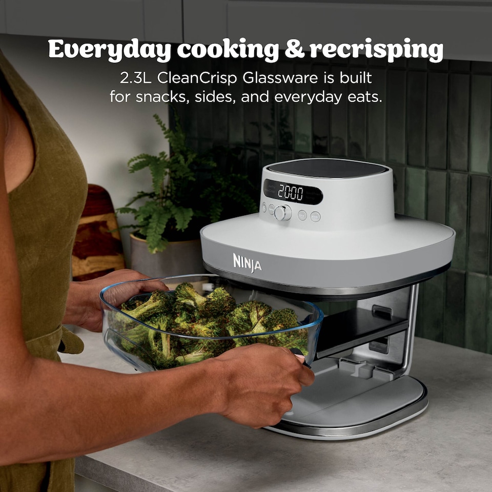 image 1 of Ninja AS090UKWH 5 in 1 Glass Air Fryer Crispi Pro 5.7L White