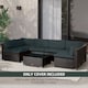 image 6 of Outsunny Garden Rattan Sofa Set Polyester Cover Replacement No Cushion | Grey | Grey | 4