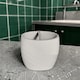 image 4 of Ripple White Textured 4 Piece Bathroom Accessory Set | White | White | 1
