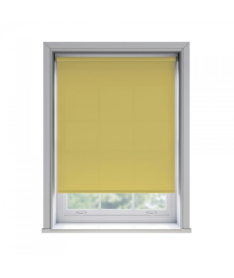 45cm No Drill Ochre Thermal Blackout Roller Blind (170cm Drop) | Yellow