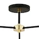 image 5 of First Choice Lighting Black Paint and Smoked Glass 3 Light Black | Grey