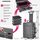 image 6 of Camera Case - hard shell, foam inserts, waterproof, telescopic handle Black | L