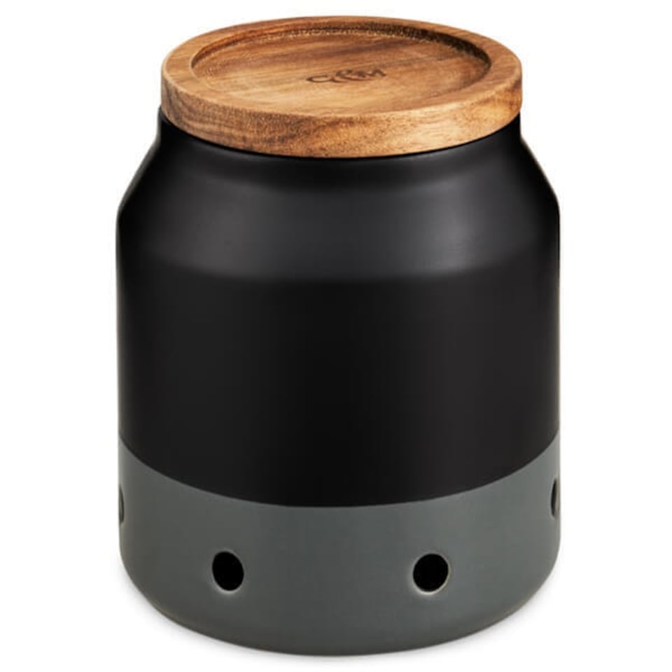 image 1 of Cole & Mason Elmdon Ceramic Garlic Keeper Black