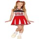 image 1 of Fancy Dress Adult Cheerleader Costume Red - S