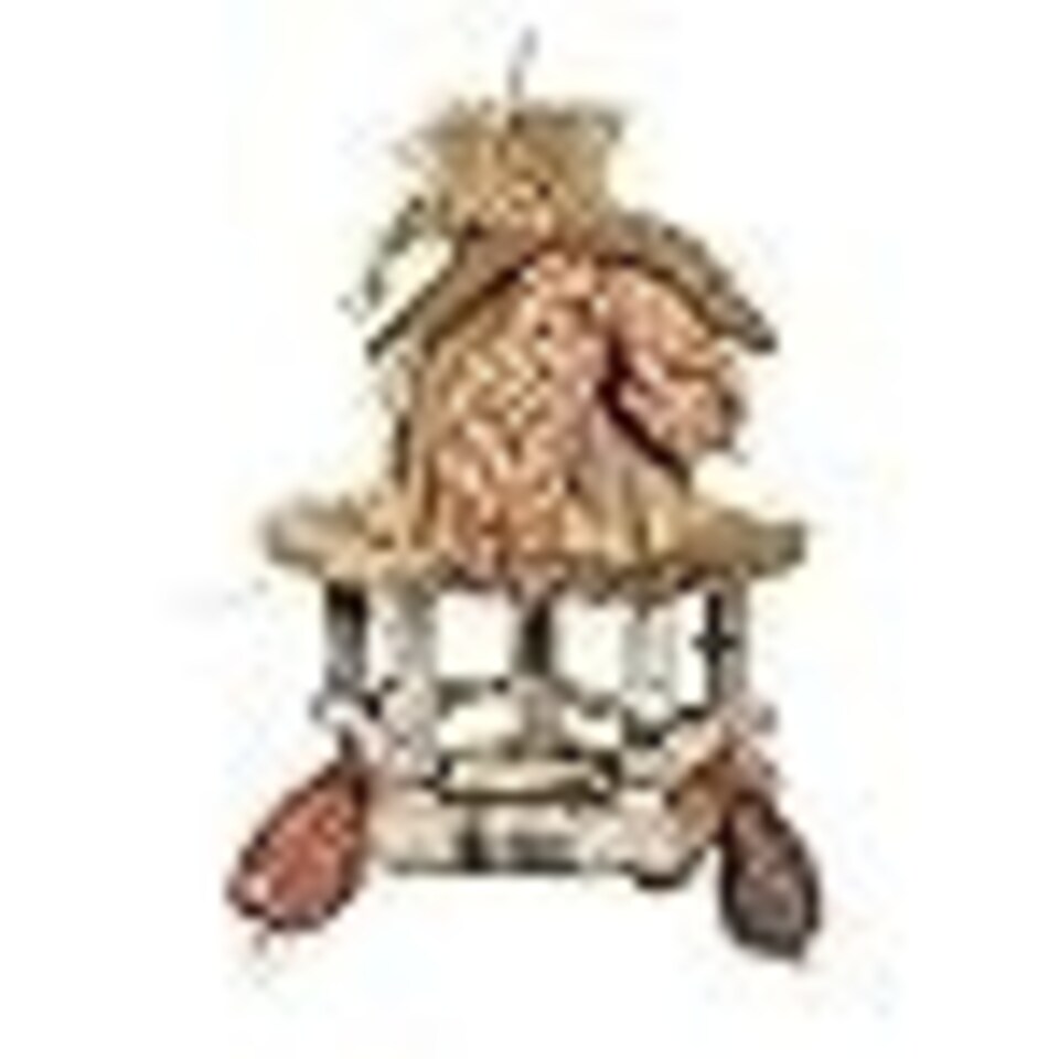 Hanging Bird table Straw Incl Food