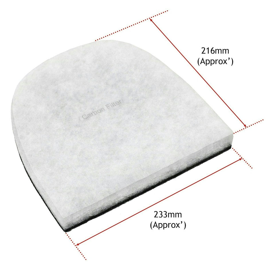 image 1 of SPARES2GO Air Purifier Carbon Filters compatible with Ebac 2000e 2200e 2400e 2600e 2600ex 2650e 2800e 2800ex 2850e (Pack of 3)