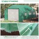 image 5 of Outsunny 3.5 x 3 x 2m Outdoor Tunnel Greenhouse w Roll Up Door 6 Windows Green