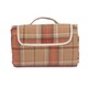 image 2 of Burnt Orange Polyester Fleece Tartan Picnic Rug | Orange | Orange