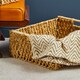 image 3 of Interiors by Premier Beige Woven Chevron Throw, Soft Cotton & Viscose Blend Sofa Throw, Durable Geometric Blanket Brown