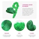 image 2 of Pack Of 4 Green Sequin Trilby Hat & Feather Boa Green | One Size