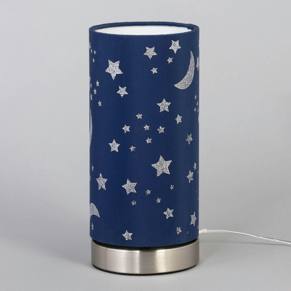 image 1 of BHS Glow Kid's LED Moon and Stars Table Lamp, Silver Grey | Silver