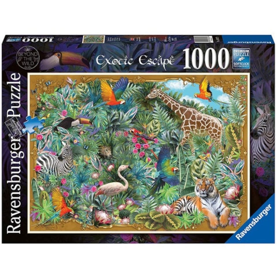 image 1 of Ravensburger Exotic Escape, Beyond The Wild 1000 Piece Jigsaw Puzzle