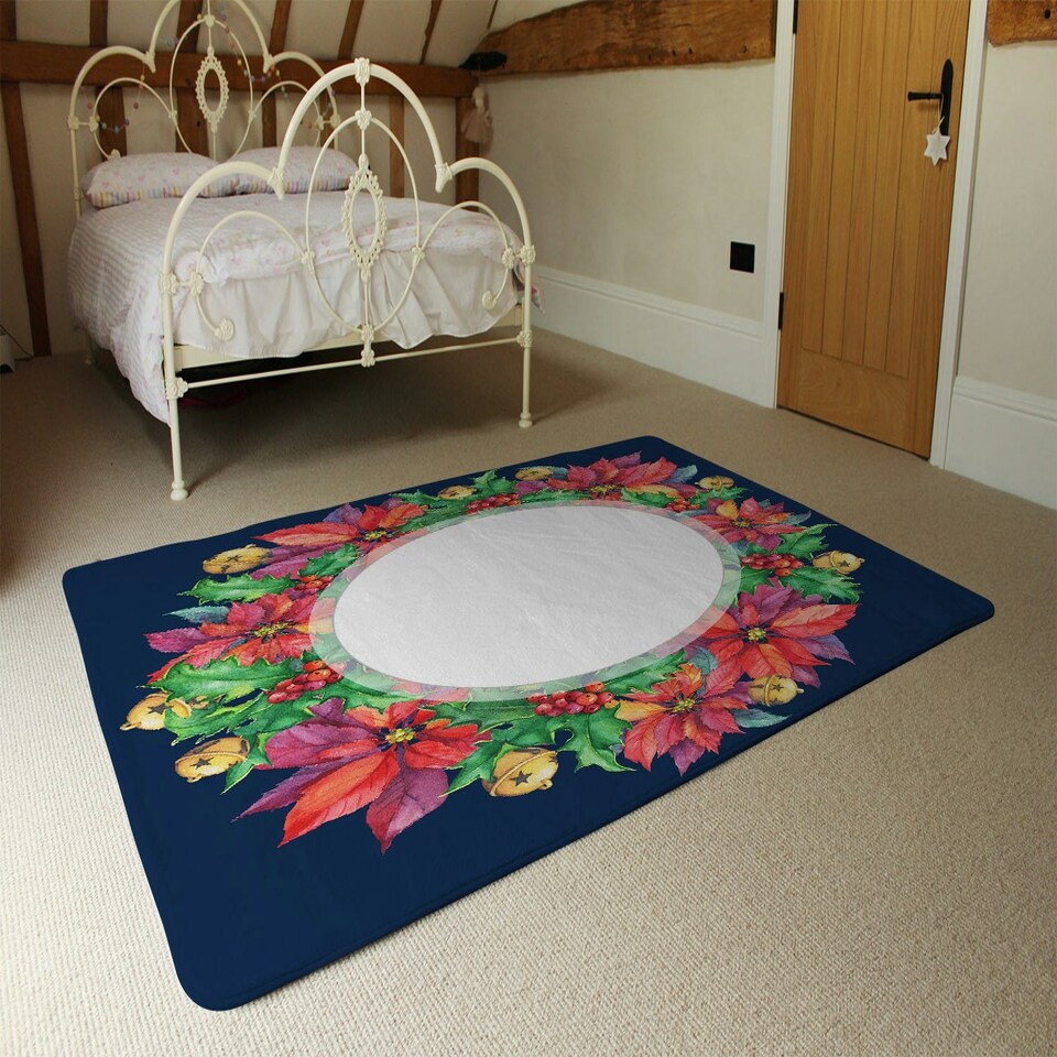 image 1 of Holly & Bright Leaves (Rug) Multi | Large: 140x200cm