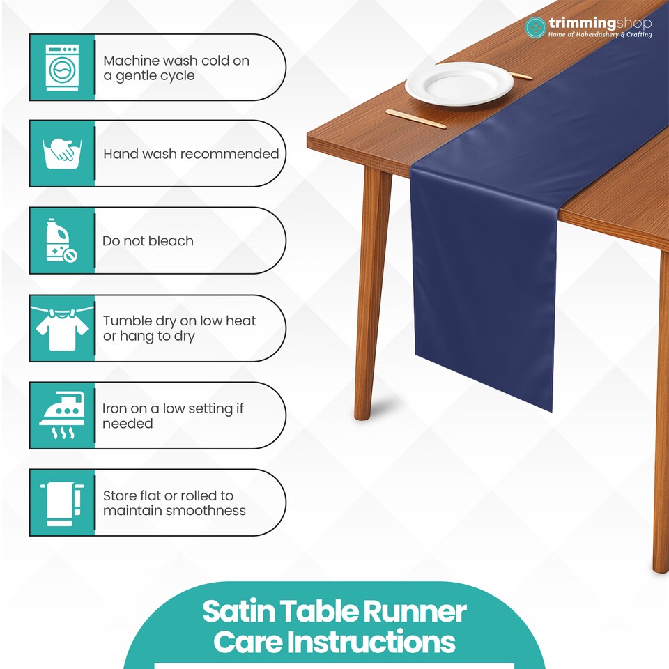 image 1 of Satin Table Runner for Dining Table - 11 x 108 Inch