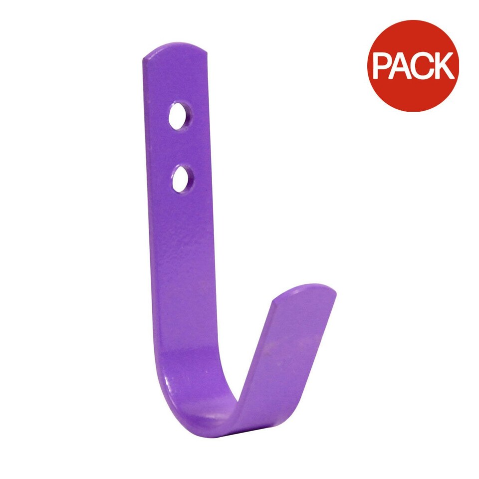 Perry Equestrian General Purpose Tack Room Hooks (Pack Of 5) - Purple - One Size