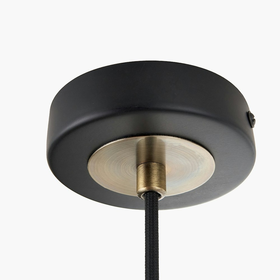 image 1 of Minimalist Industrial Glass Pendant Light