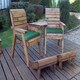 image 1 of Deluxe Lounger Set Angled with Cushions - W160 x D90 x H98 - Fully Assembled - Green