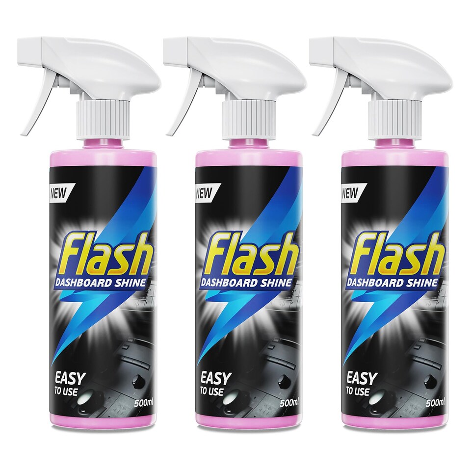 image 1 of Flash Car Care Dashboard Shine 3 x 500ml