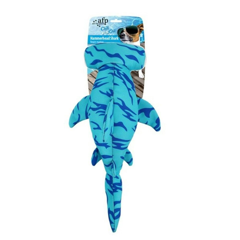 image 1 of All For Paws Chill Out Dog Cooling Toy Hammerhead Shark