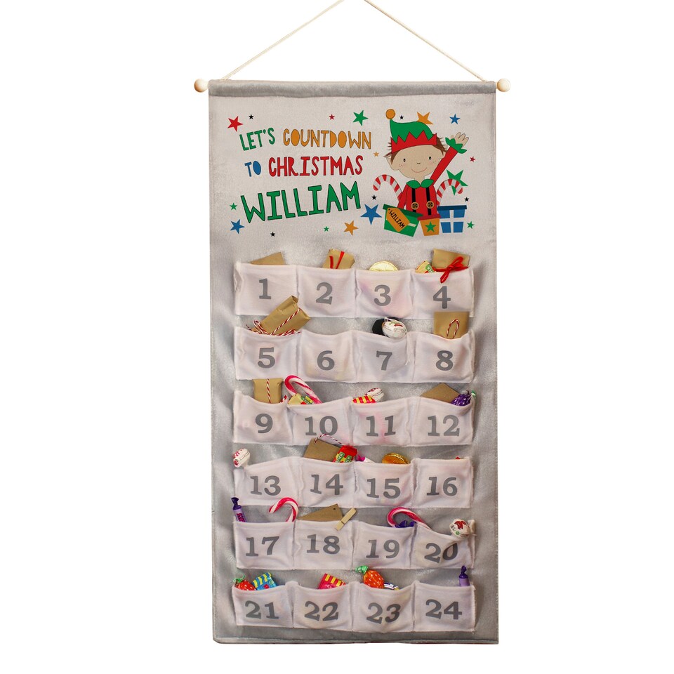 image 1 of Personalised Christmas Elf Advent Calendar