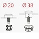image 6 of SPARES2GO Adjustable Dual Flush Toilet Valve Concealed Cistern with Push Button (1.5" / 2" Outlet, 300mm Cable)