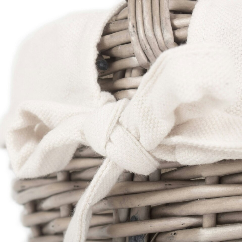 image 1 of Large Unlined Antique Wash Wicker Bathroom Shopping Basket Brown | Brown | One Size
