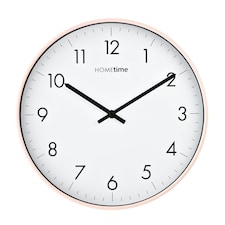 Hometime Blush Wall Clock with Sweep Movement 30cm Pink | Blush