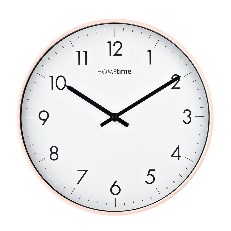 Hometime Blush Wall Clock with Sweep Movement 30cm Pink | Blush