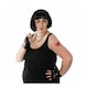 image 2 of Nessa Costume - 5 Pcs - Vest, Wig, Cigs, Tattoos & Gloves | Black | 2XL