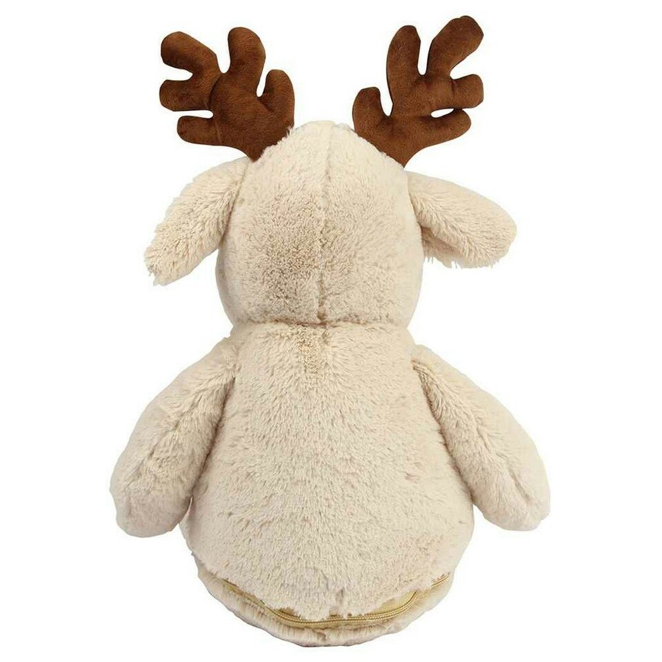 image 1 of Mumbles Zipped Reindeer Plush Toy - Light Brown - One Size
