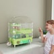 image 2 of PawHut 3-Tier Hamster Cage, Hamster Habitat with Accessories, Green