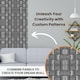 image 8 of NOVECRAFTO Decorative 3D Wall Panels (50cm x 50cm) Square Grid Lattice Design PVC Cladding Panel