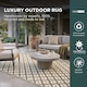 image 2 of Homescapes Outdoor Rug Luxury Waterproof Reversible Recycled, For Garden, May Geometric | Green | Olive Green