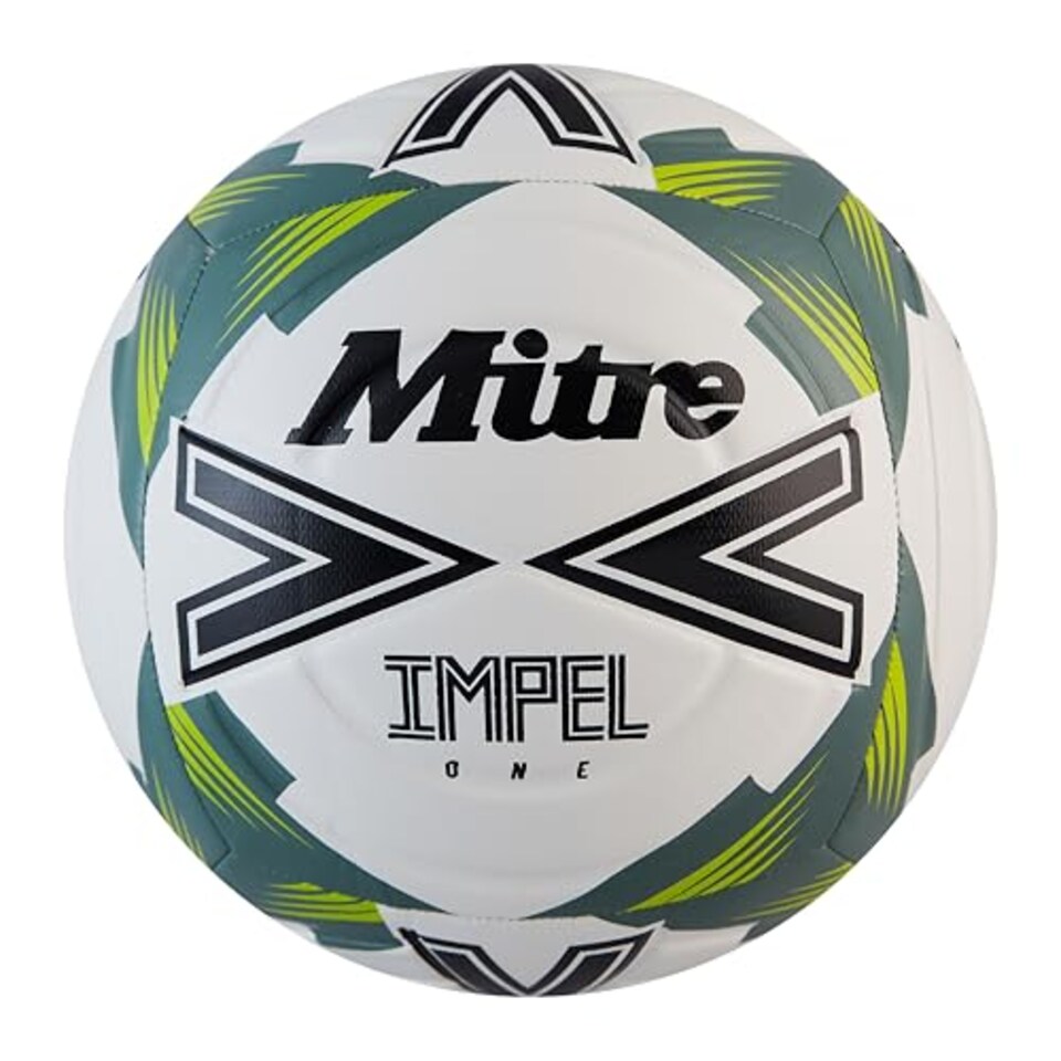 image 1 of Mitre Adult Impel One 24 Football, White/Black/Sage Leaf, 4