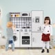 image 5 of COSTWAY Pretend Play Kitchen Kids Wooden Toy Set Kitchen Accessory Playset White