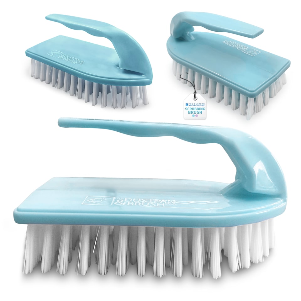 image 1 of Iron Shaped Scrubbing Brush Heavy Duty Stiff Bristle Hand Brush | Multi | Lilac | One Size