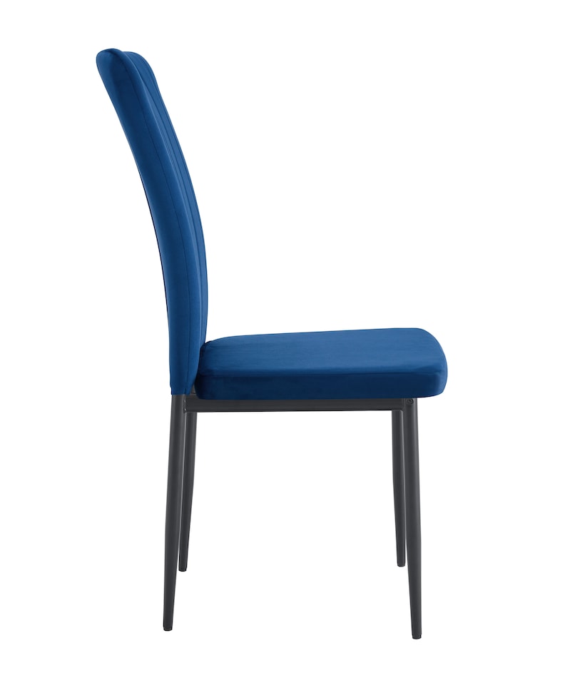 image 1 of MCC Direct Set of 6 Velvet Dining Chairs Upholstered Kitchen Accent Chairs Elle