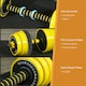image 4 of HOMCOM 25KG Barbell & Dumbbell Set Fitness Exercise Home Gym Plate Bar Clamp Rod