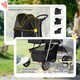 image 9 of PawHut Pet Stroller Carrier Foldable Deluxe Jogger Walk Travel Dog Cat Black
