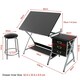 image 3 of Yaheetech Adjustable Drafting Table Grey